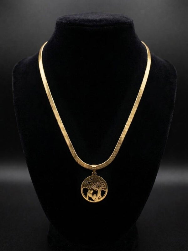 Tree of Life Herringbone Necklace