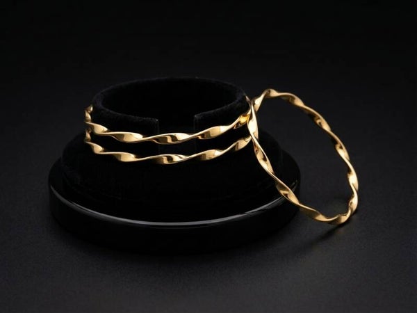 Twisted Rope Bangle Trio