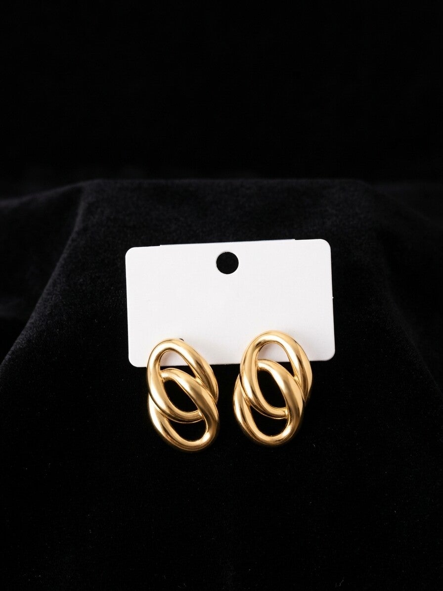 Chain Link Hoop Studs