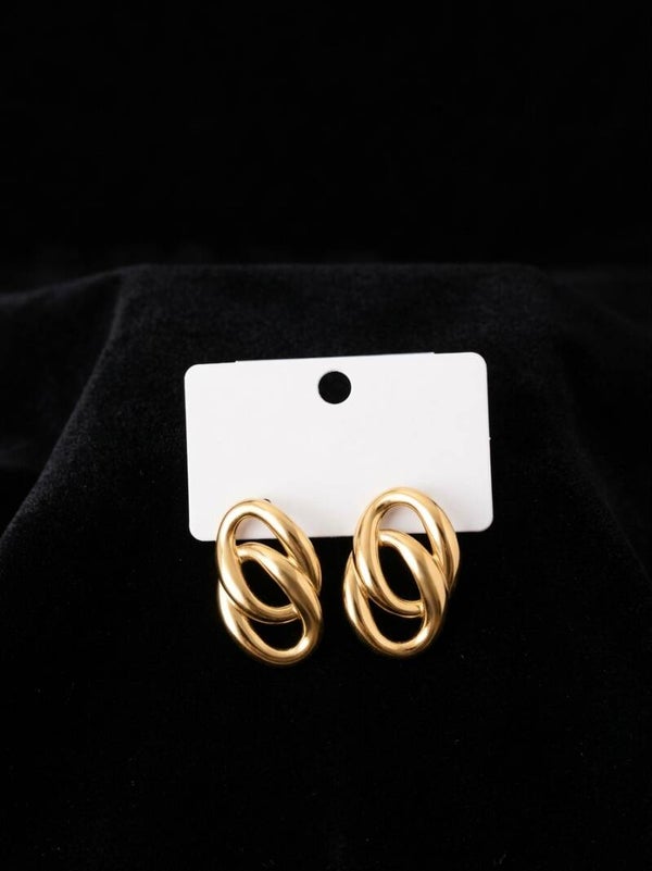Chain Link Hoop Studs