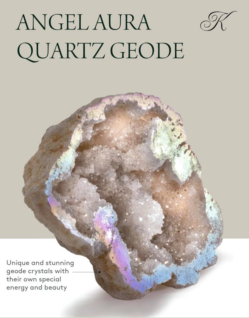 picture of angel aura quartz geode 