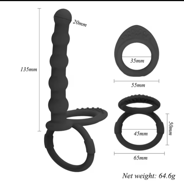 Double penetrated but plug for men