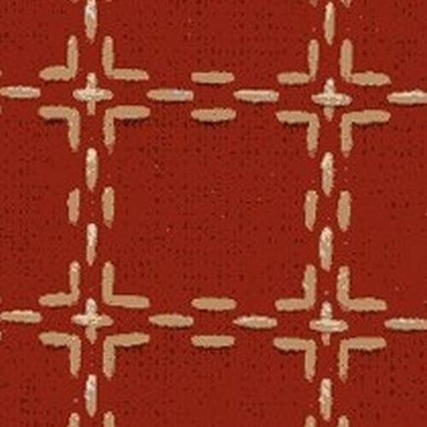 Beiersbont - steenrood-beige