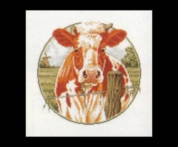 Pako - Buitenleven - Koe - roodbont    31 x 31 cm