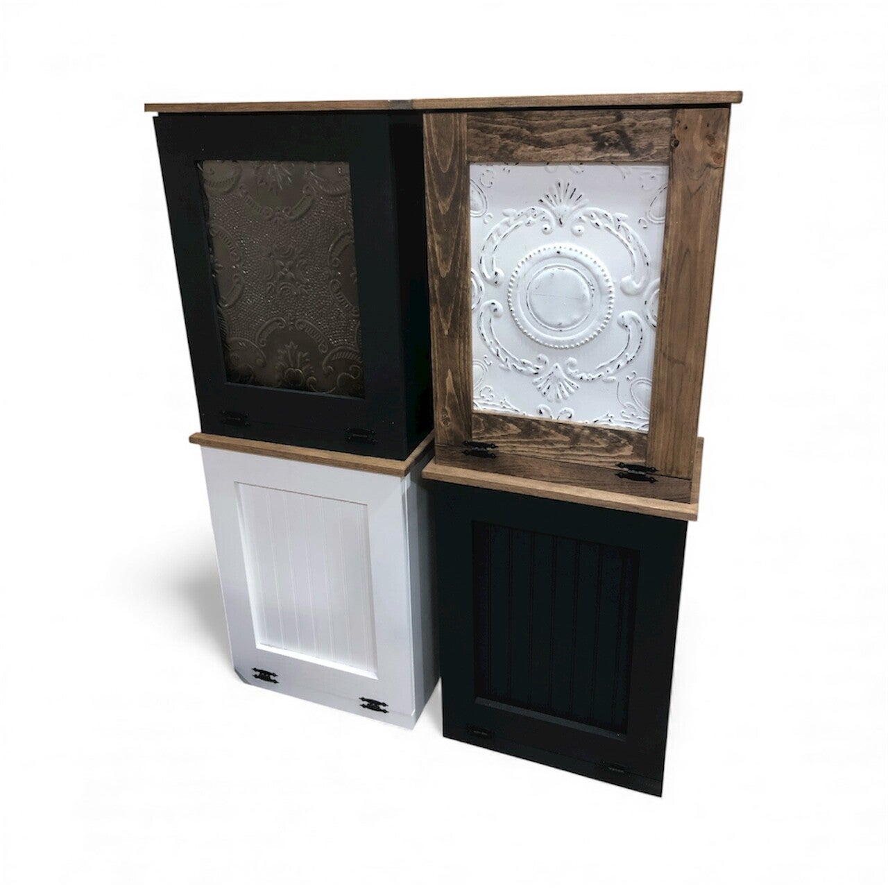 10 Gallon Trashcan Cabinet with Tin Door