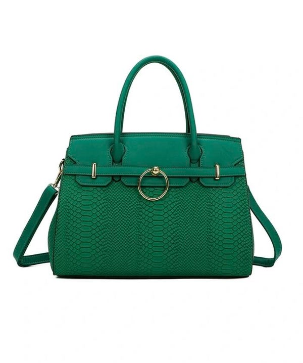 Sac à main croco anneau