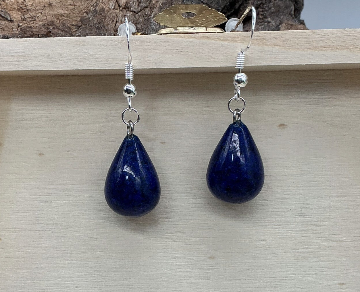Boucles d'oreilles lapis lazuli - Création DS