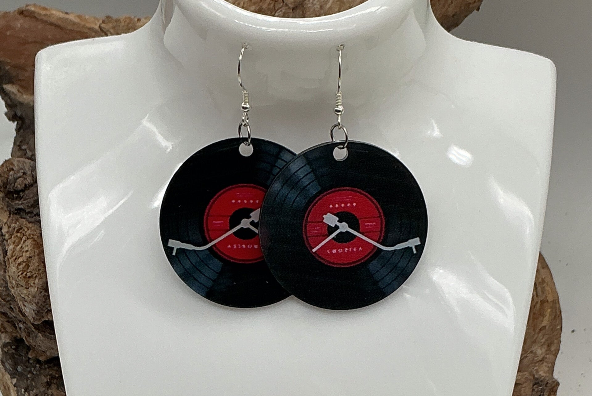 Boucles d'oreille vinyle - Création DS