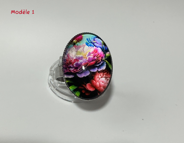 Bagues florales ajustables