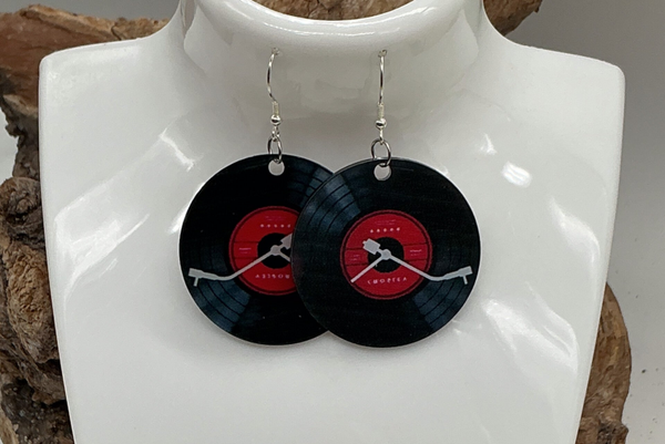 Boucles d'oreille vinyle - Création DS