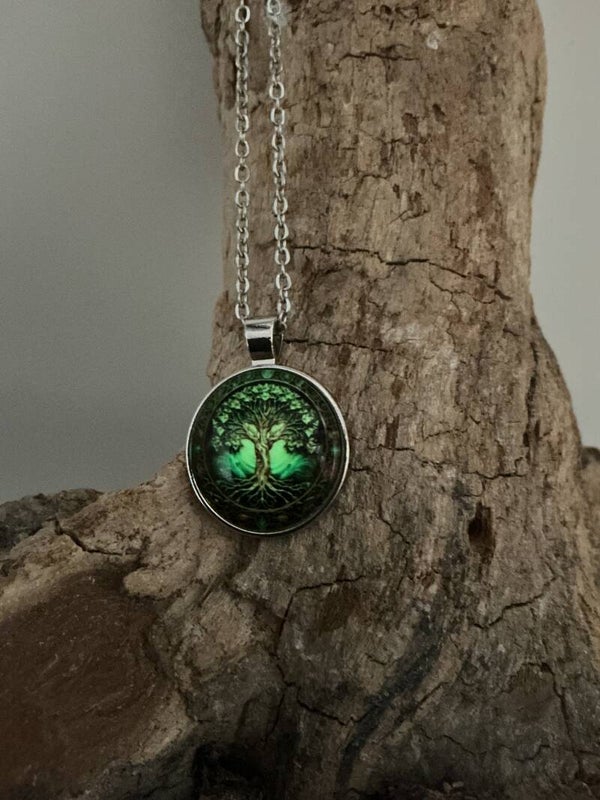 Pendentif arbre de vie rétro lumineux