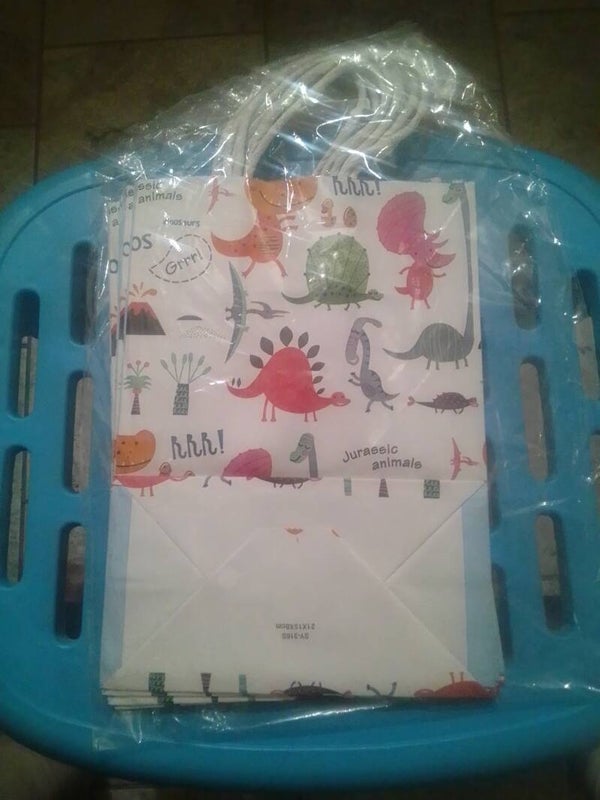 Five Pack Dinosaur Small Gift Bags
