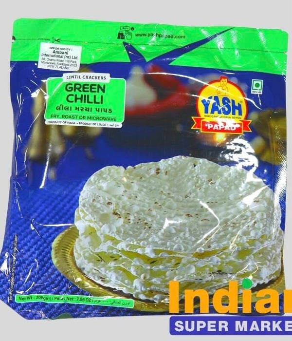 GREEN CHILLY PAPPAD 200 g
