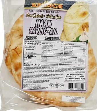 NEW KRUNCH NAAN GARLICK 5 PIECES