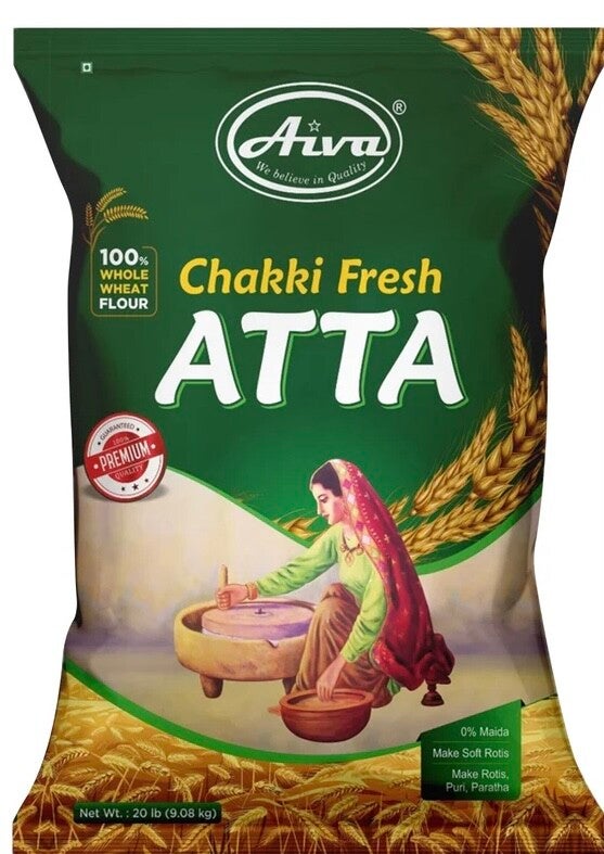 AIVA PATEL CHAKKI ATTA 2 X 10 KG =20 KG