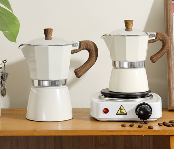 Mokapot - cafetera Moka creme/wit