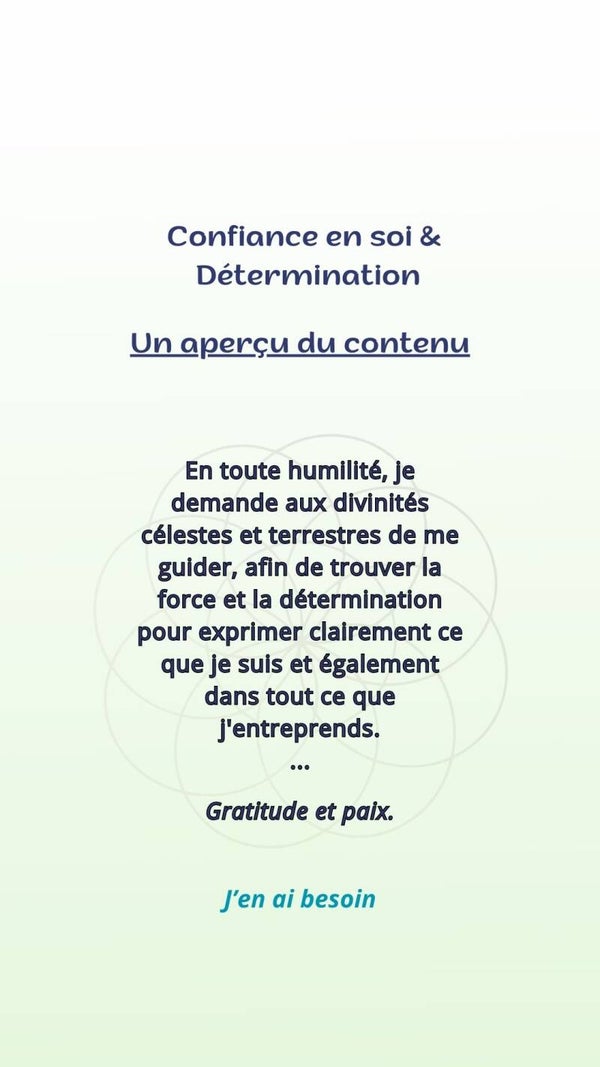 Intention Spirituelles_Confiance en soi & Détermination