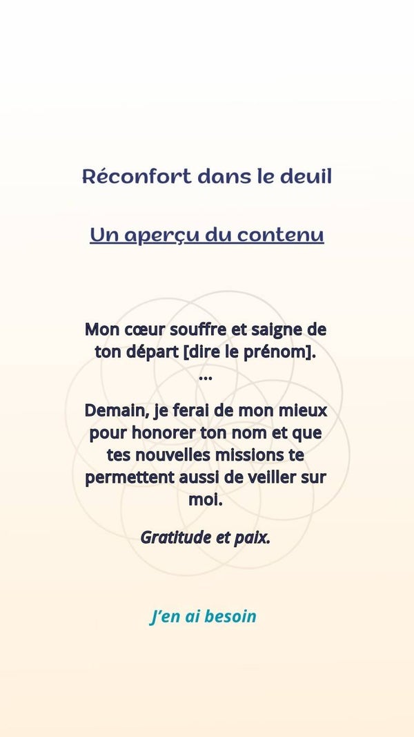 Intention Spirituelles_Réconfort dans le deuil