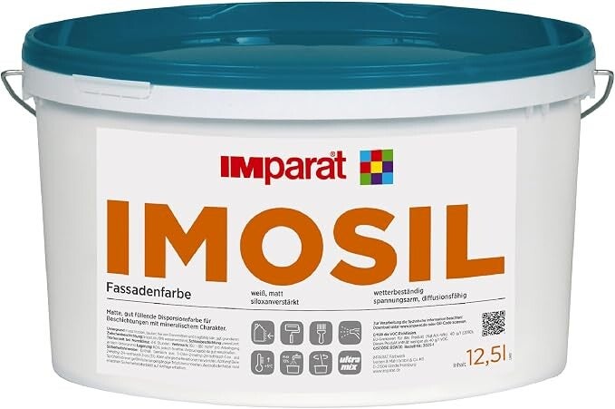 IMparat IMOSIL Profi Siloxanverstärkte Fassadenfarbe weiß 12,5 L