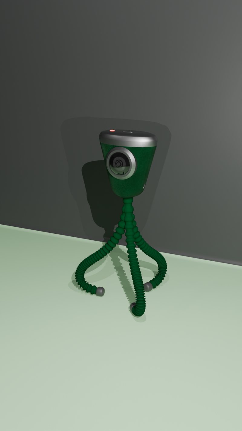 Camera with tripod, using Blender