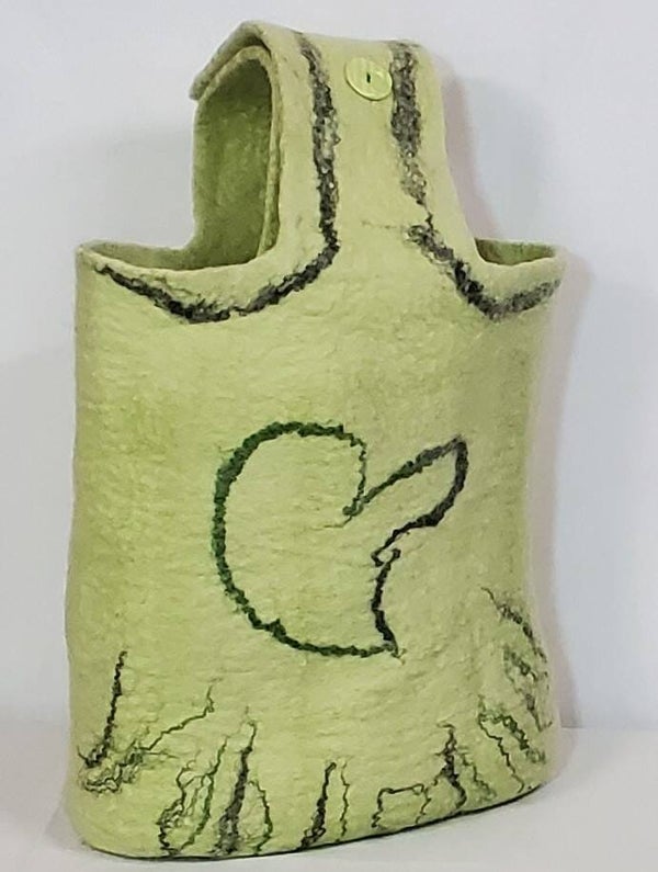 Sac pour les tricot vert