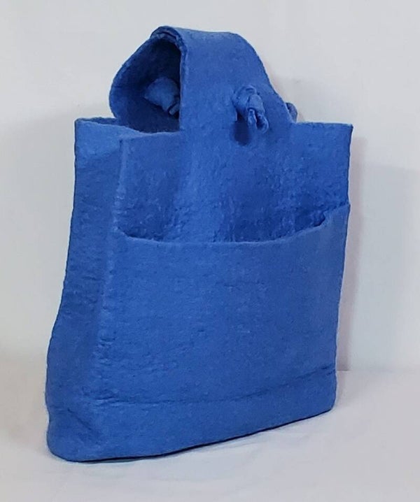 Sac pour les tricot bleu
