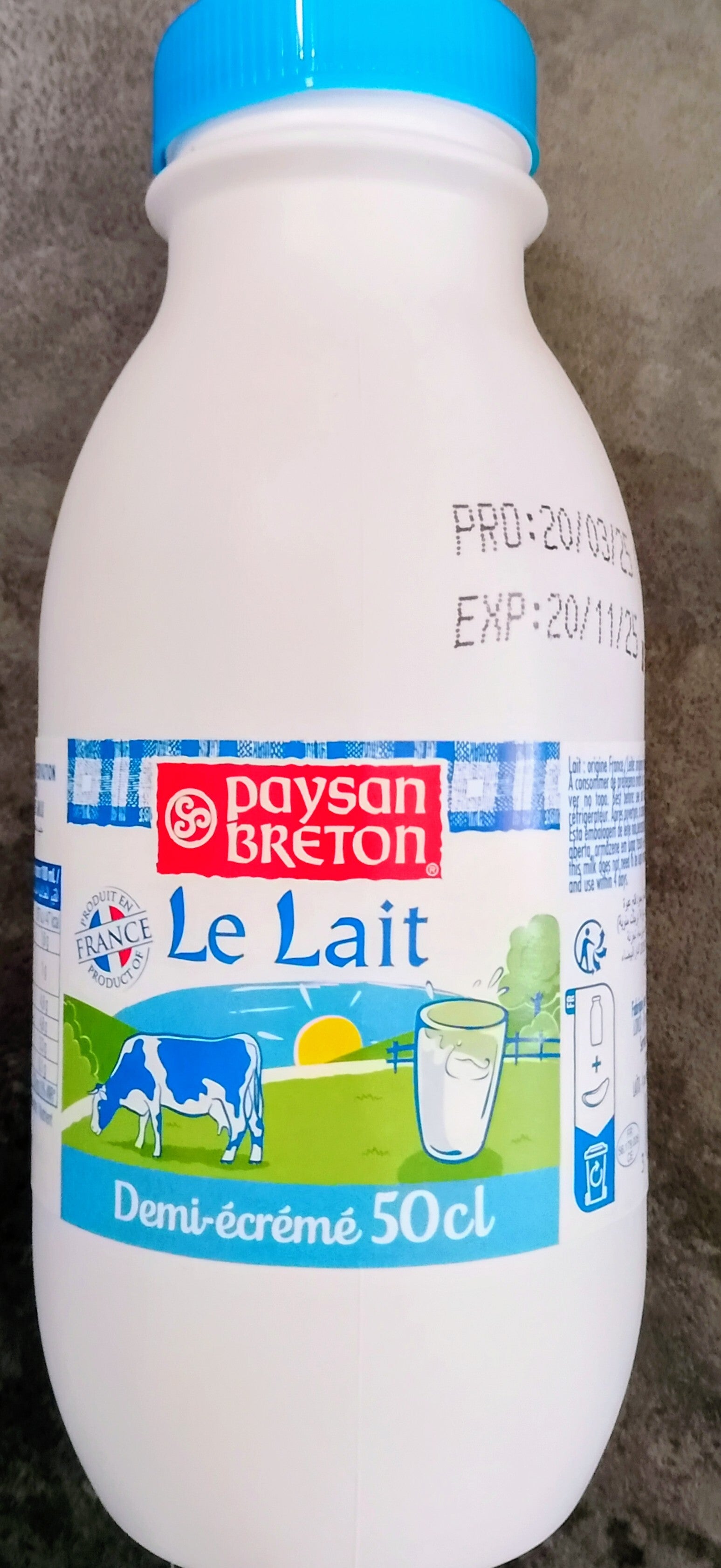 lait 1/2 ecrémé 50cl