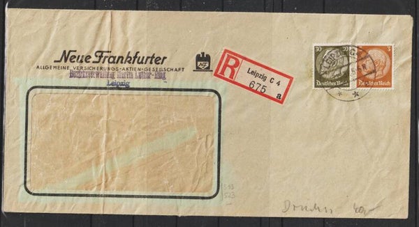 portogerechte R-Brief Drucksache LEIPZIG 17.12.3