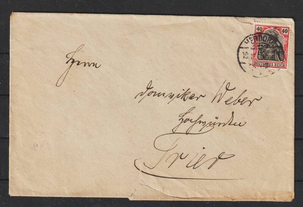 MiNr. 90 auf Brief HERDORF 19.12.20 (s26022)