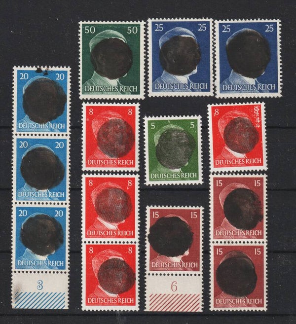 Sächsische Schwärzung A.H. Lot verschiedene postfrisch **  (aslo)
