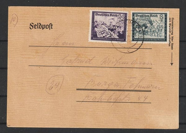 MiNr. 893, 889 auf Brief  SCHWERIN (MECKL.) 29.7.44  (aspk)