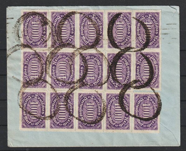 MiNr. 255 (18x), 254 auf Brief BREMEN 5.9.23  (0840)