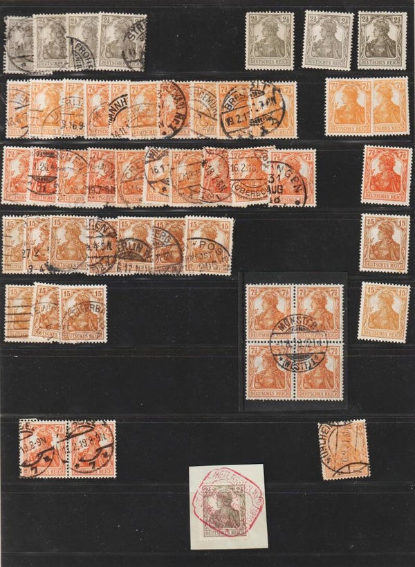 Infla Lager Buch aus MiNr. 98-312, einiges geprüft