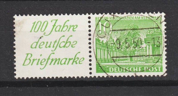 Berlin Zusammendruck W 9 gestempelt, geprüft BPP  (0110)
