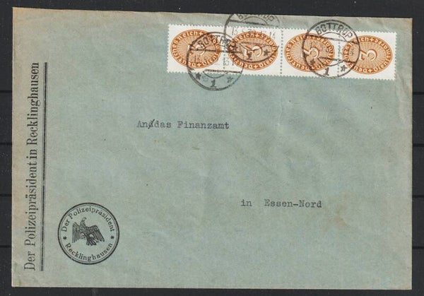 MiNr. D 114 auf Brief BOTTROP  13.5.32 (ad27)