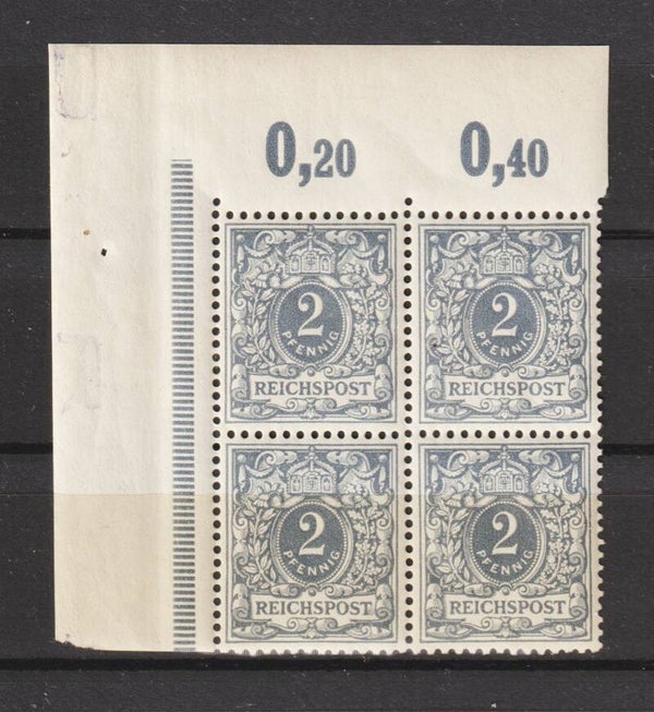 MiNr. 52 postfrische ** Bogenecke  (0149)