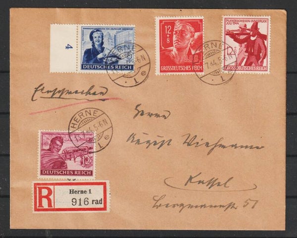 R-Brief  HERNE  13.7.44 nach Kassel   (aspk)