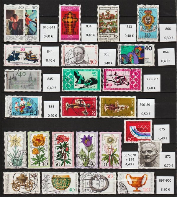 Lot aus MiNr. 834-900 gestempelt (0191)