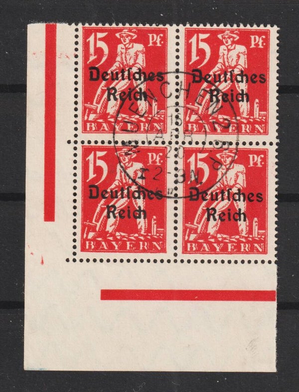 MiNr. 121 gestempelte Bogenecke  (0200)