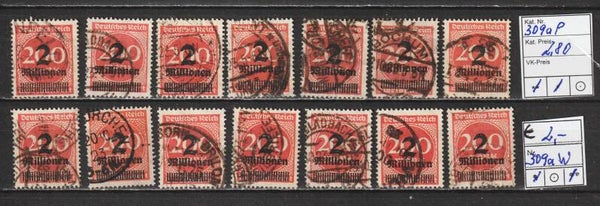 MiNr. 309 Pa + Wa gestempelt  (0204)