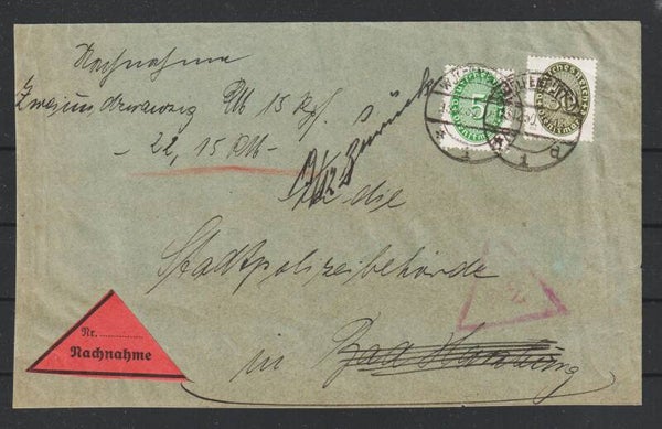 MiNr. D 120, D 115 auf Nachnahme-Brief  WOLFENBÜTTEL 13.12.30    (ad27)