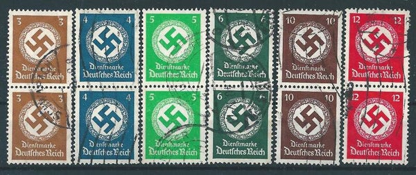 MiNr. D 132, 133, 134, 135, 137, 138 gestempelt