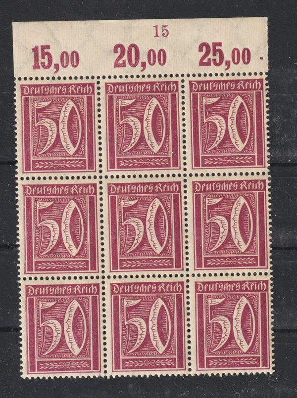 MiNr. 183 Oberrand postfrisch **, Formnummer 15  (0240)