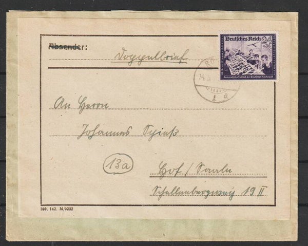 MiNr. 893 EF auf Brief  RÖBLAU 14.5.44  (aspk)