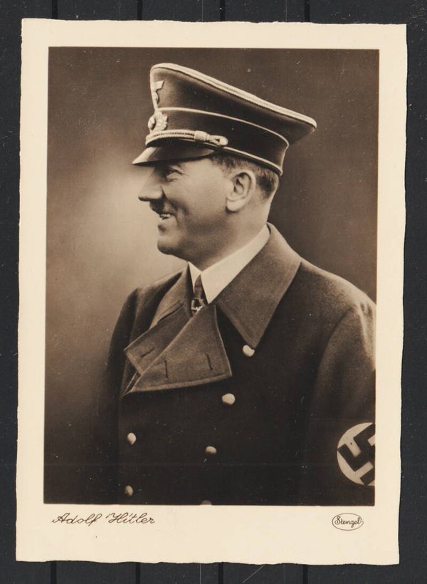Echt-Foto Propaganda Karte Adolf Hitler,  MiNr. 813 SST   (as42)