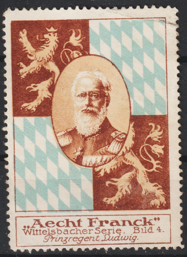 Vignette, Reklamemarke "Aecht Franck Prinzregent Ludwig"  (0270)