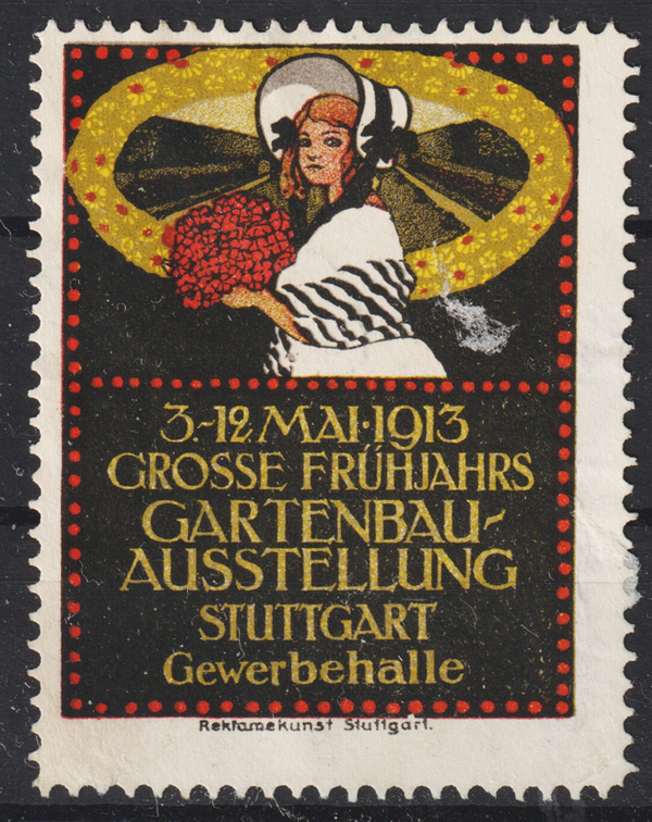 Vignette, Reklamemarke "Große Frühjahrs Gartenausstellung Stuttgart 1913"  (0270)