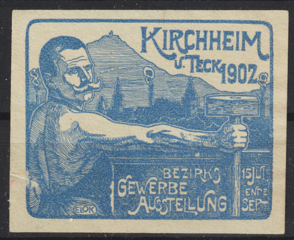 Vignette, Reklamemarke "Gewerbeausstellung Kirchheim 1902"  (0270)