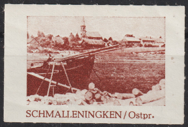 Vignette, Reklamemarke "Schmalleninken /Ostpreussen"  (0270)