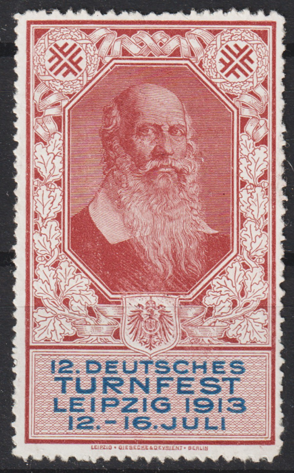 Vignette, Reklamemarke "12. Deutsche Turnfest Leipzig 1913"  (0270)